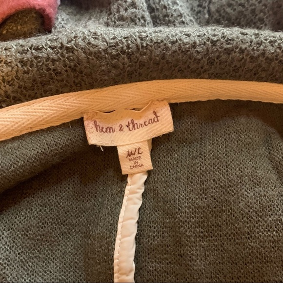 Hem & Thread Open Knit Hooded Cardigan - Picture 3 of 6